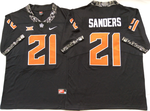Oklahoma State Cowboys Black 21 SANDERS Football Jersey MEN WOMEN YOUTH S-6XL SIZE