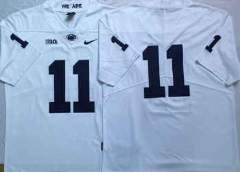 Penn State Nittany Lions White 11 No Name Football Jersey MEN WOMEN YOUTH S-6XL SIZE
