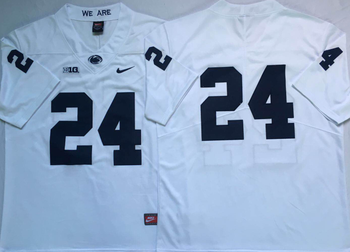 Penn State Nittany Lions White 24 No Name Football Jersey MEN WOMEN YOUTH S-6XL SIZE