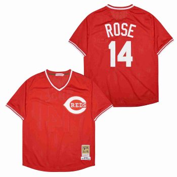 Pete Rose Cincinnati Reds Jersey Mitchell & Ness red men women youth size S-6XL