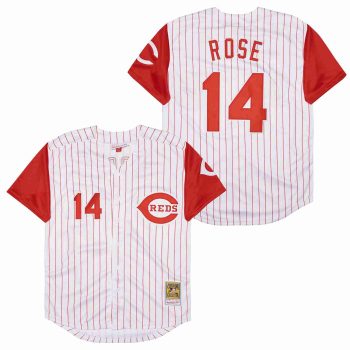 Pete Rose Cincinnati Reds Jersey Mitchell & Ness white men women youth size S-6XL