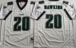 Philadelphia Eagles White #20 DAWKINS Mitchell & Ness Football Jersey Retro men women youth size S-6XL