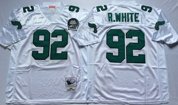 Philadelphia Eagles White #92 R.WHITE Mitchell & Ness Football Jersey Retro men women youth size S-6XL