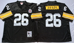 Pittsburgh Steelers Black #26 WOODSON Mitchell & Ness Football Jersey Retro men women youth size S-6XL