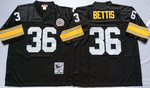 Pittsburgh Steelers Black #36 BETTIS Mitchell & Ness Football Jersey Retro men women youth size S-6XL