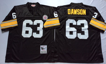 Pittsburgh Steelers Black #63 DAWSON Mitchell & Ness Football Jersey Retro men women youth size S-6XL