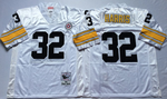 Pittsburgh Steelers White #32 HARRIS Mitchell & Ness Football Jersey Retro men women youth size S-6XL