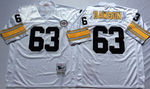 Pittsburgh Steelers White #63 DAWSON Mitchell & Ness Football Jersey Retro men women youth size S-6XL