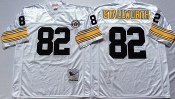 Pittsburgh Steelers White #82 STALLWORTH Mitchell & Ness Football Jersey Retro men women youth size S-6XL