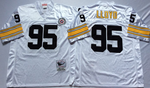 Pittsburgh Steelers White #95 LLOYD Mitchell & Ness Football Jersey Retro men women youth size S-6XL