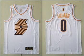 Portland Trail #0 LILLARD basketball jersey Platinum version MEN WOMEN YOUTH S-6XL SIZE