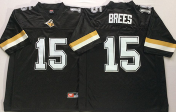 Purdue Boilermakers Black 15 BREES Football Jersey MEN WOMEN YOUTH S-6XL SIZE