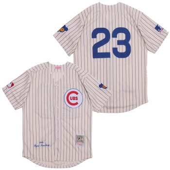 Ryne Sandberg Chicago Cubs Jersey 1988 Majestic cream men women youth size S-6XL