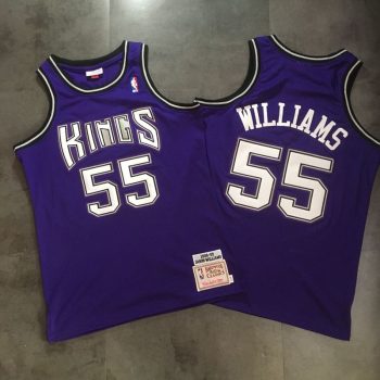 Sacramento Kings Jason Williams Mitchell & Ness Black 2000-01 Swingman jersey purple MEN WOMEN YOUTH S-6XL SIZE