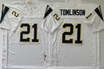San Diego Chargers White #21 TOMLINSON