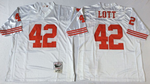 San Francisco 49ers #42 White LOTT Mitchell & Ness Football Jersey Retro men women youth size S-6XL