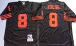 San Francisco 49ers Black #8 YOUNG Mitchell & Ness Football Jersey Retro men women youth size S-6XL