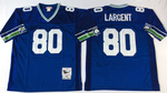 Seattle SEAHAWKS #80 Blue LARGENT Mitchell & Ness Football Jersey Retro men women youth size S-6XL