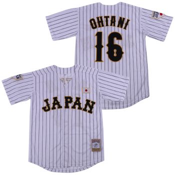 Shohei Ohtani #16 Samurai white Baseball Jersey men women youth size S-6XL