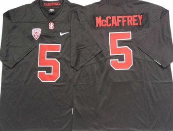 Stanford Cardinals Black 5 MCCAFFREY Football Jersey MEN WOMEN YOUTH S-6XL SIZE