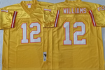 Tampa Bay Buccaneers YELLOW #12 WILLIAMS Mitchell & Ness Football Jersey Retro men women youth size S-6XL