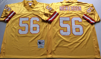 Tampa Bay Buccaneers YELLOW #56 NICKERSON Mitchell & Ness Football Jersey Retro men women youth size S-6XL
