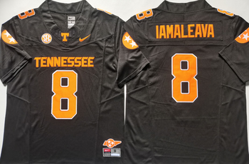 Tennessee Volunteers Black #8 IAMALEAVA Football Jersey MEN WOMEN YOUTH S-6XL SIZE