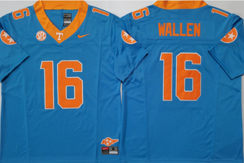 Tennessee Volunteers Blue #16 WALLEN Football Jersey MEN WOMEN YOUTH S-6XL SIZE
