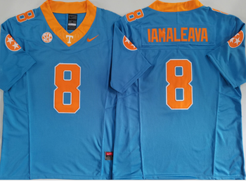 Tennessee Volunteers Blue #8 IAMALEAVA Football Jersey MEN WOMEN YOUTH S-6XL SIZE