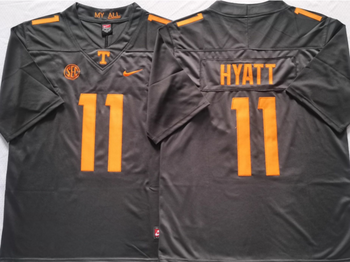 Tennessee Volunteers GRAY 11 HYATT Football Jersey MEN WOMEN YOUTH S-6XL SIZE
