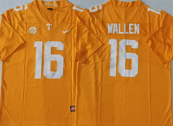 Tennessee Volunteers Orange 16 WALLEN Football Jersey MEN WOMEN YOUTH S-6XL SIZE