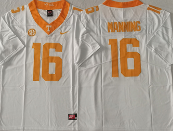 Tennessee Volunteers White 16 MANNING Football Jersey MEN WOMEN YOUTH S-6XL SIZE