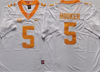 Tennessee Volunteers White 5 HOOKER Football Jersey MEN WOMEN YOUTH S-6XL SIZE
