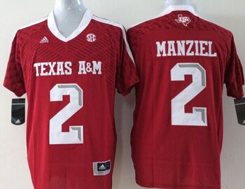 Texas A&M University #2 Johnny Manziel Red Football Jersey MEN WOMEN YOUTH S-6XL SIZE