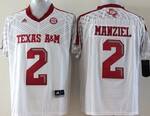 Texas A&M University #2 Johnny Manziel White Football Jersey MEN WOMEN YOUTH S-6XL SIZE