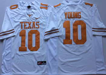 Texas Longhorns White 10 YOUNG Football Jersey MEN WOMEN YOUTH S-6XL SIZE