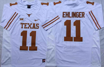 Texas Longhorns White 11 EHLINGER Football Jersey MEN WOMEN YOUTH S-6XL SIZE