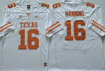 Texas Longhorns White 16 MANNING Football Jersey MEN WOMEN YOUTH S-6XL SIZE