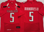 Texas Tech Red Raiders Red 5 MAHOMES II Football Jersey MEN WOMEN YOUTH S-6XL SIZE