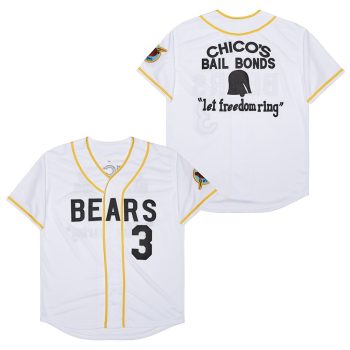 The Bad News bears movie Jersey (1976) #3 white men women youth size S-6XL