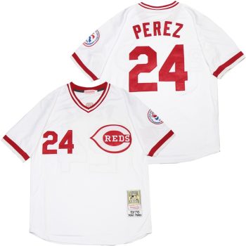 Tony Perez Cincinnati Reds Jersey Mitchell & Ness white men women youth size S-6XL