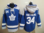 Toronto Maple Leafs 34 Auston Matthews stitched hoodie jersey