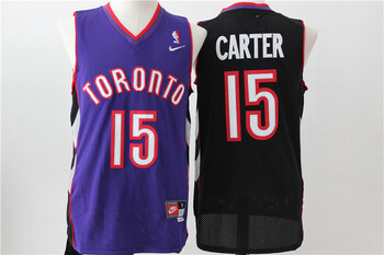 Toronto Raptors 15 Vince Carter Basketball Jersey Purple Front Black Back MEN WOMEN YOUTH S-6XL SIZE