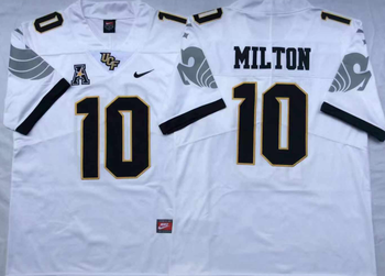 UCF KNIGHTS White 10 MILTON Football Jersey MEN WOMEN YOUTH S-6XL SIZE