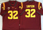 USC Trojans Red 32 SIMPSON Football Jersey MEN WOMEN YOUTH S-6XL SIZE