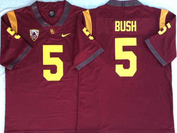 USC Trojans Red 5 BUSH Football Jersey MEN WOMEN YOUTH S-6XL SIZE