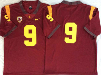 USC Trojans Red 9 No Name Football Jersey MEN WOMEN YOUTH S-6XL SIZE