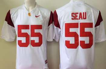 USC Trojans White 55 SEAU Football Jersey MEN WOMEN YOUTH S-6XL SIZE