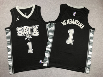 Victor Wembanyama Black San Antonio Spurs Swingman Jersey Statement Edition MEN WOMEN YOUTH S-6XL SIZE