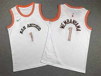 Victor Wembanyama San Antonio Spurs Fast Break Jersey White City Edition MEN WOMEN YOUTH S-6XL SIZE